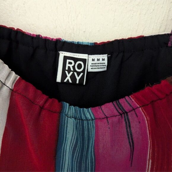 ROXY Colorful Ruffle Summer Dress Size Medium - Picture 3 of 5